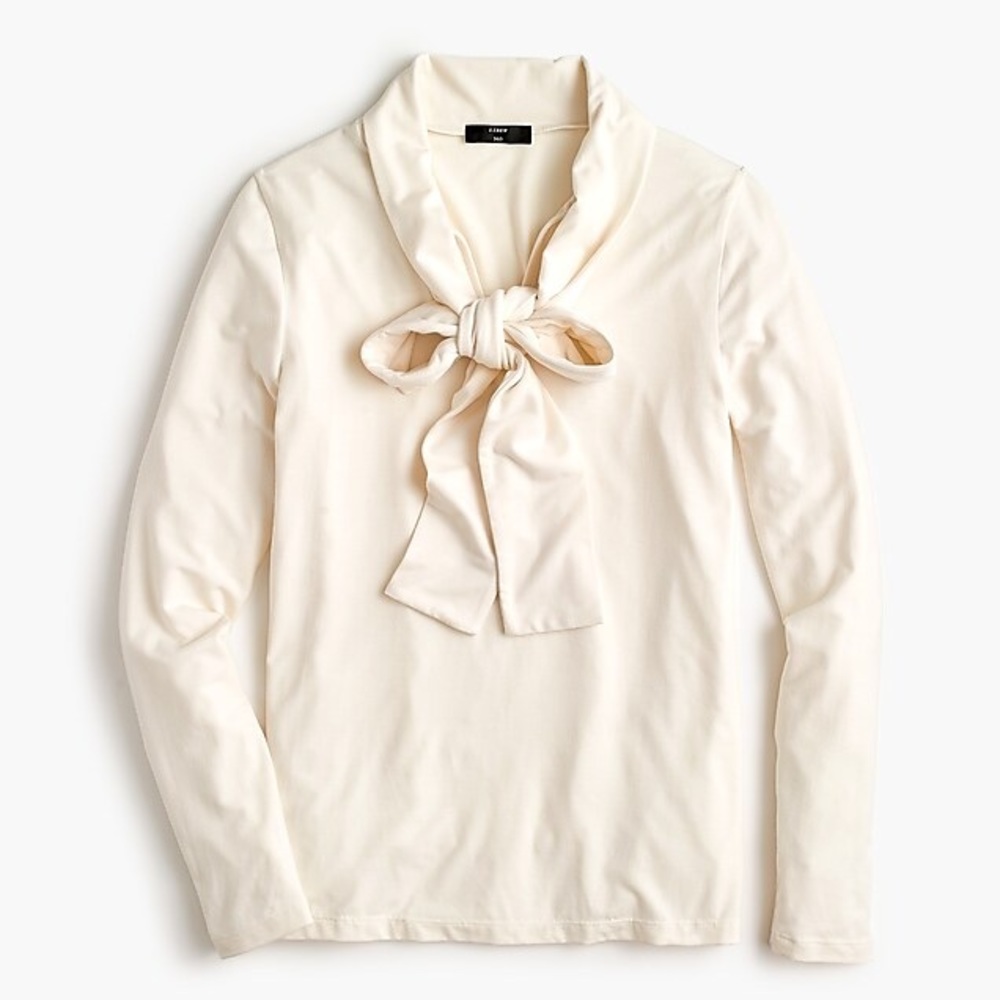 NWT J. Crew 365 tie-neck modal top